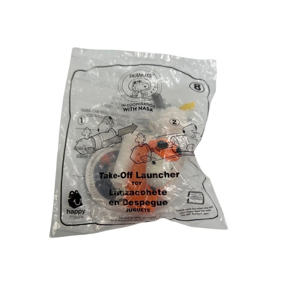 Peanuts X NASA Take-Off Launcher Happy Meal Toy #8 Snoopy Woodstock New Sealed